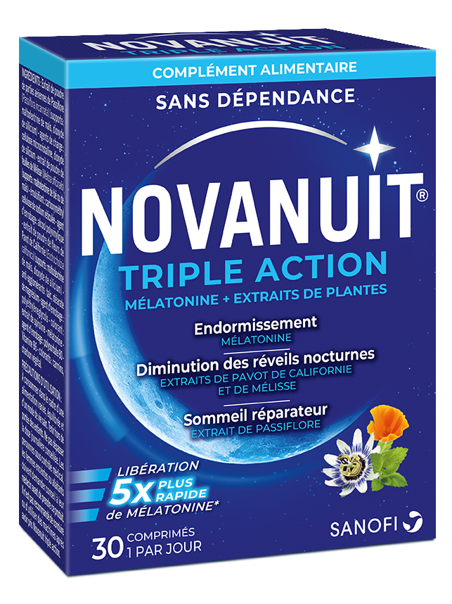 image (PMA) Novanuit® Triple Action Boîte de 30 comprimés SANOFI
